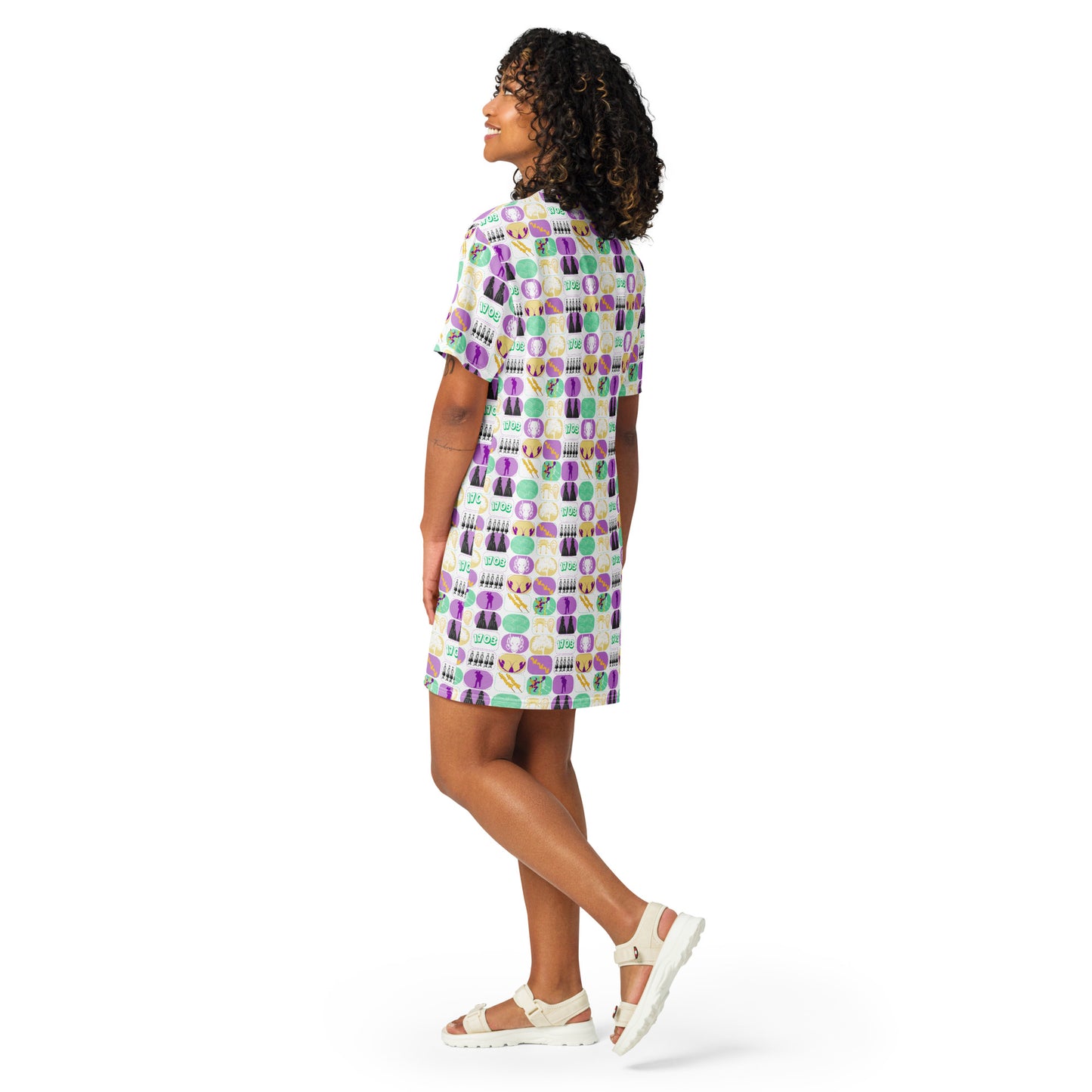 Mobile Mardi Gras Patchwork Shirt Dress